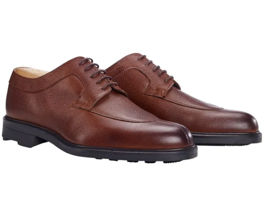Zapatos Derby para hombre Suela de caucho Cognac granulado Kent Gomme Country-Bexley Outlet