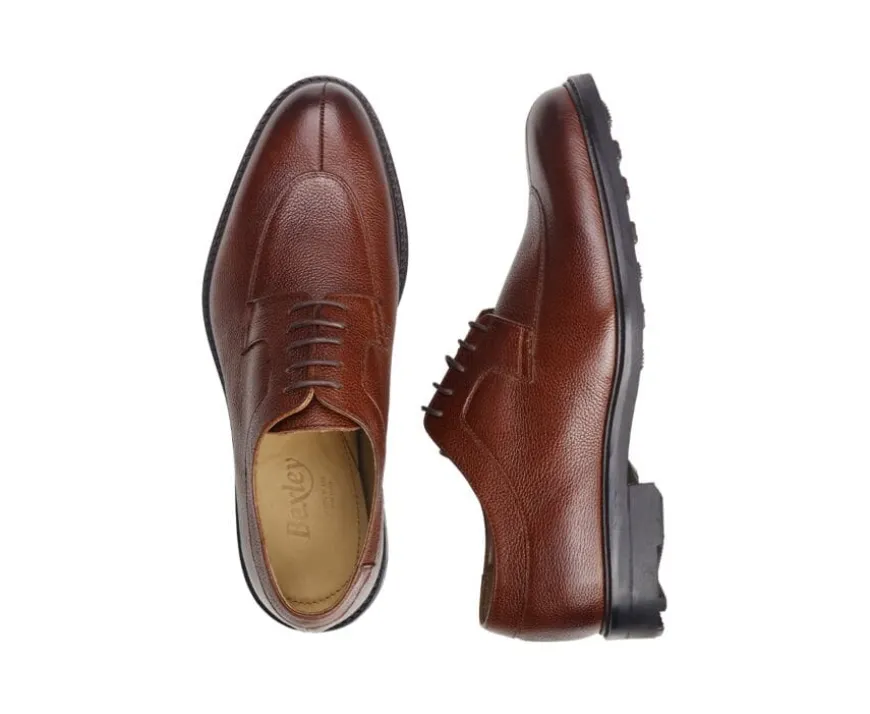 Zapatos Derby para hombre Suela de caucho Cognac granulado Kent Gomme Country-Bexley Outlet