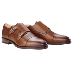 Zapatos hebilla hombre Coñac patinado Greydale Patin-Bexley Fashion