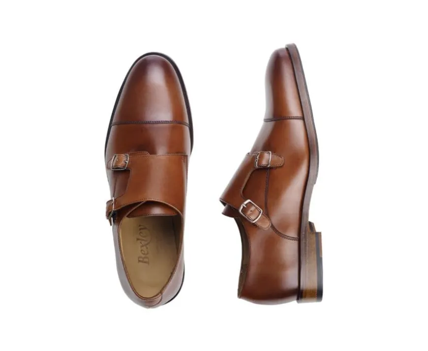 Zapatos hebilla hombre Coñac patinado Greydale Patin-Bexley Fashion