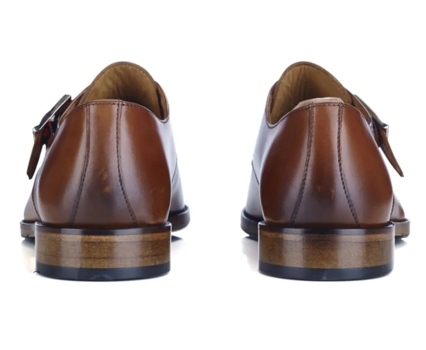 Zapatos hebilla hombre Coñac patinado Bloomingdale Silver Patin-Bexley New