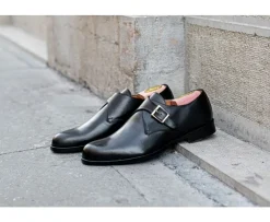 Zapatos hebilla hombre Negro Bloomingdale Silver Patin-Bexley Best Sale
