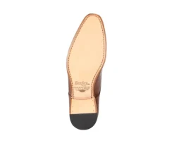 Zapatos hombre hebilla doble Coñac patinado Chigwell-Bexley Outlet