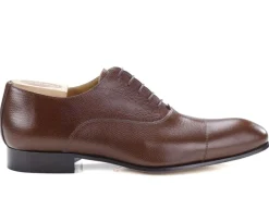 Zapatos oxford Castaño granulado para hombre con suela de cuero Brisbury-Bexley Best