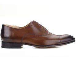 Zapatos oxford Coñac patinado para hombre con suela de cuero Brisbury-Bexley Cheap