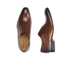 Zapatos oxford Coñac patinado para hombre con suela de cuero Brisbury-Bexley Cheap