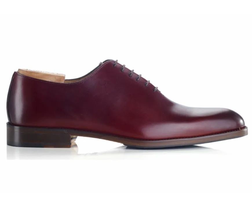 Zapatos Oxford de piel hombre Burdeos patinado Peter Patin-Bexley Hot