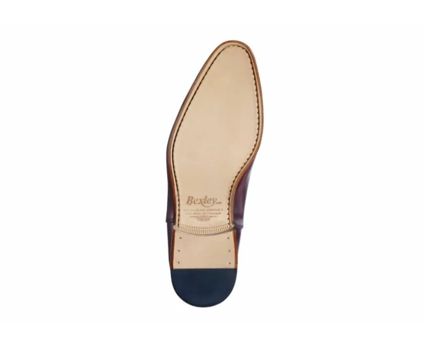 Zapatos Oxford hombre Chocolate Patinado con suela de piel Wayford-Bexley Fashion