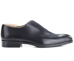 Zapatos Oxford para hombre Negro Suela de piel con patín Peter Patin-Bexley Outlet