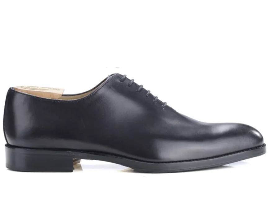 Zapatos Oxford para hombre Negro Suela de piel con patín Peter Patin-Bexley Outlet