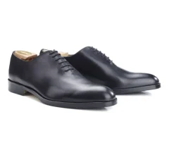Zapatos Oxford para hombre Negro Suela de piel con patín Peter Patin-Bexley Outlet
