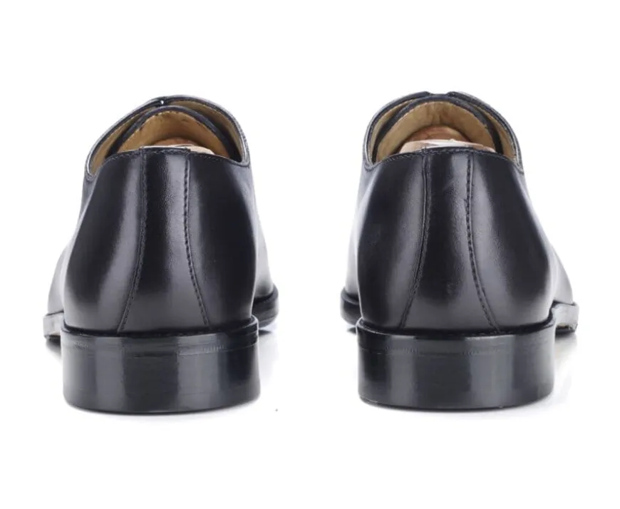 Zapatos Oxford para hombre Negro Suela de piel con patín Peter Patin-Bexley Outlet
